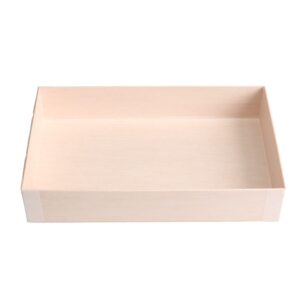 2-083-19 TAIKO Wooden Rectangular Takeout Bento Box 7.99 x 4.96″