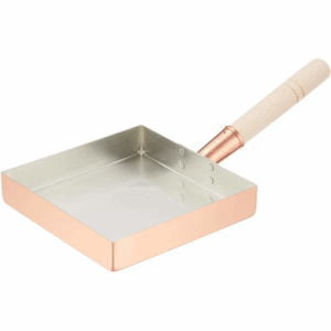 2-017-15 [SQUARE]COPPER TAMAGOYAKI EGG PAN WITH WOODEN HANDLE
