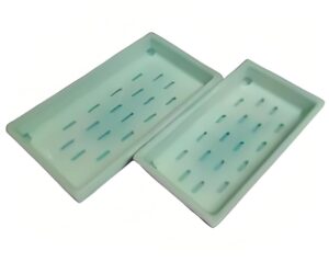 2-035-10 TAIKO Celadon Style Sushi Neta Plate w/Water Catcher