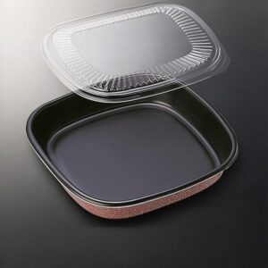 2-086-11 TAIKO Sushi Oke Ori-5 Momoyama Black w/ Lid