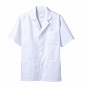 2-090-07 TAIKO Happi Coat (White Short Sleeve w/Collar)