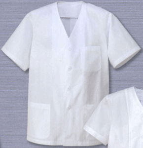 2-090-05 TAIKO Happi (White Short Sleeve w/o Collar)