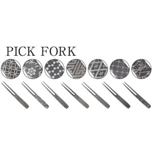 Stainless steel black oxide finish Pick Fork KANZASHI