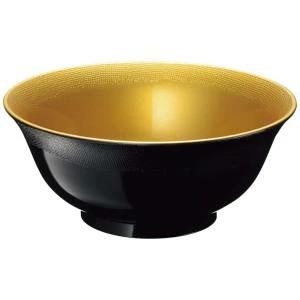 Heat resistant Black Ramen bowl inside gold