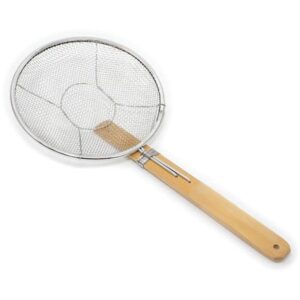 Stainless steel Soba Strainer Bamboo Handle